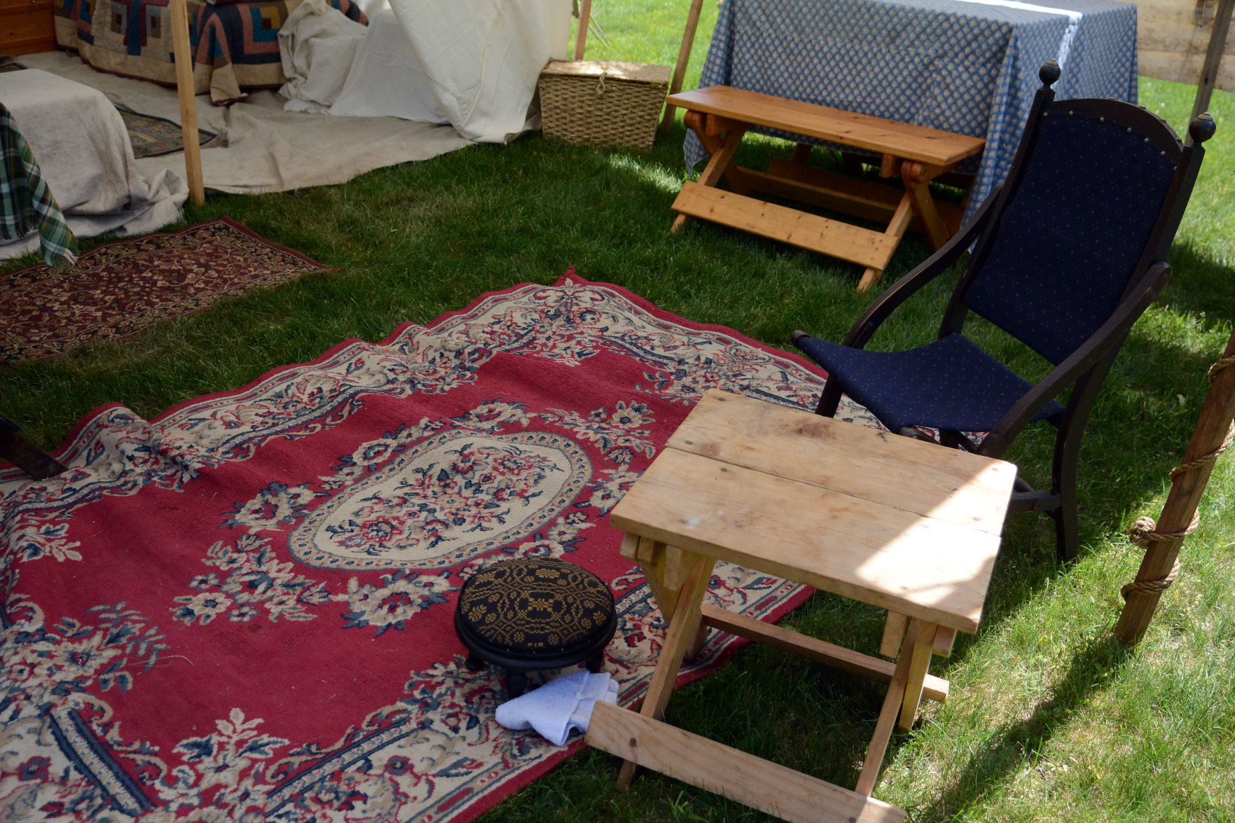 Historical reenactment at Indian Agency House